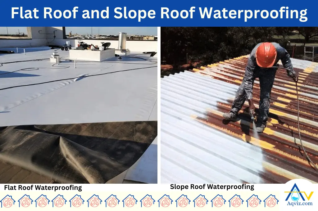 Flat slope roof waterproofing