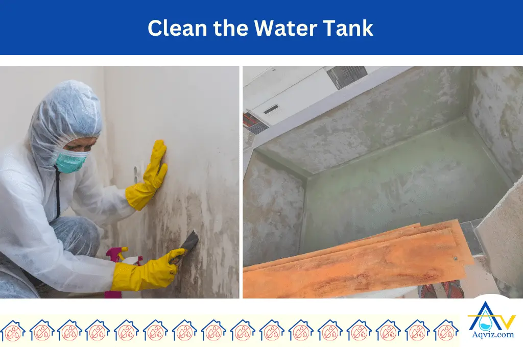 Water tank cleaning