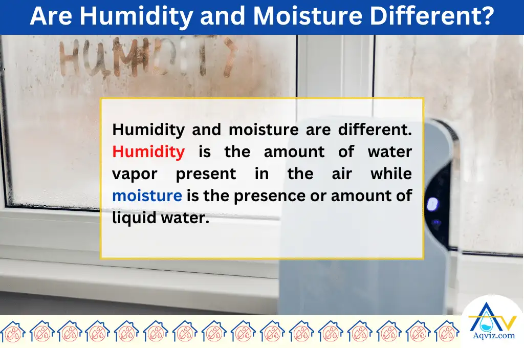 Humidity vs moisture