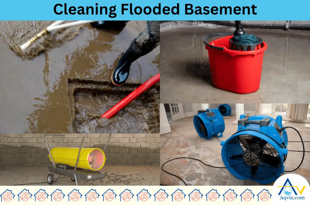 Flooded basement cleaning