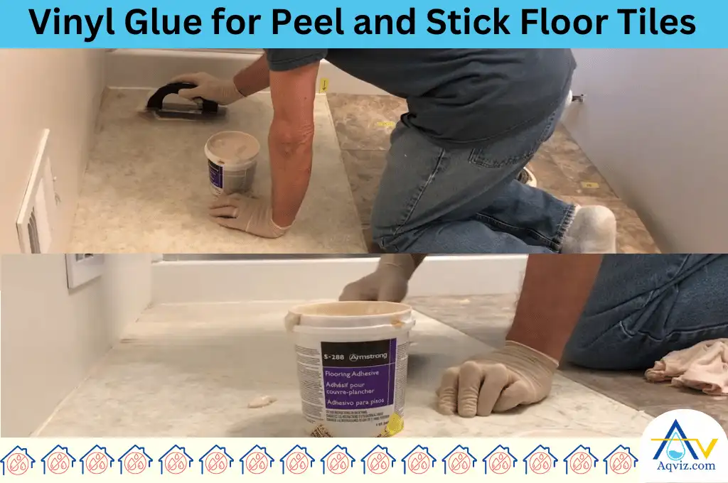 Vinyl glue peel and stick floor