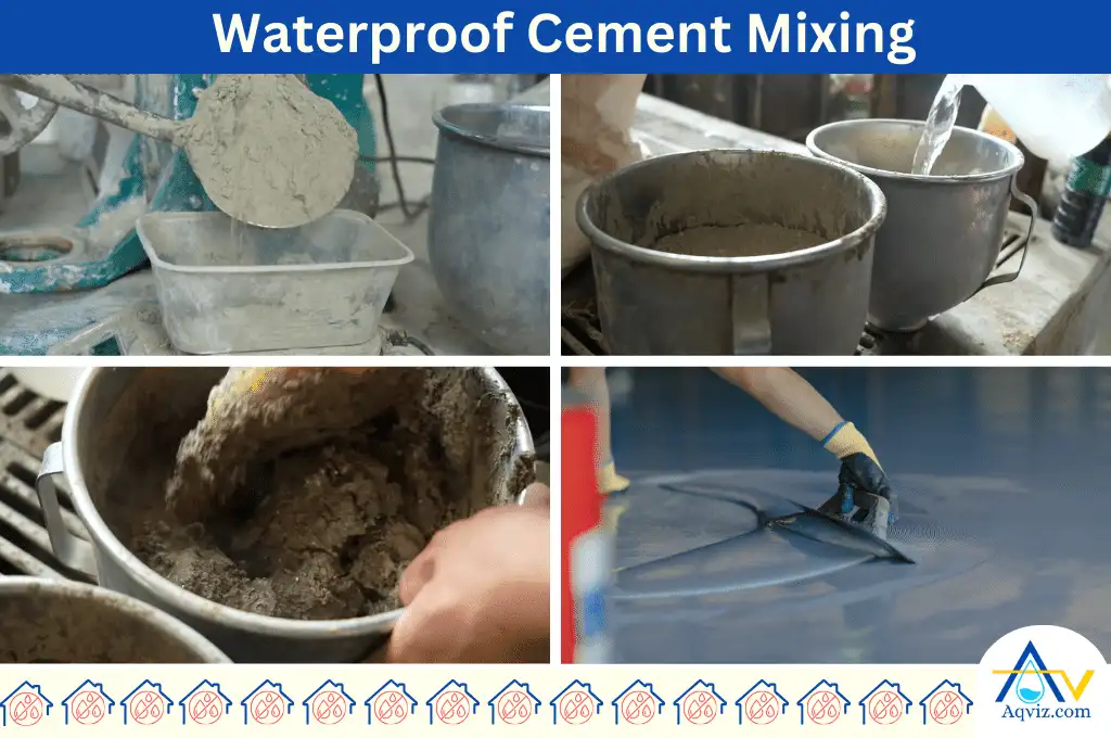 Waterproof cement mixing