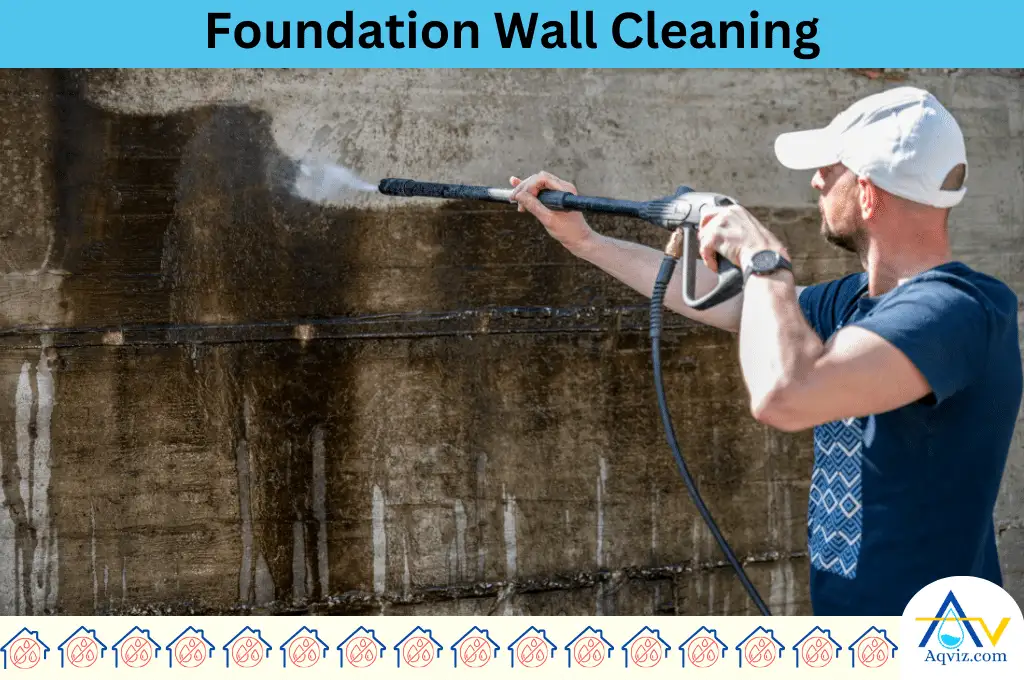 Foundation wall cleaning