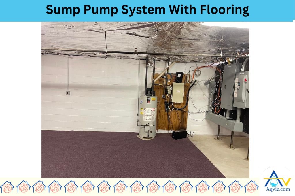 sump pump system with flooring