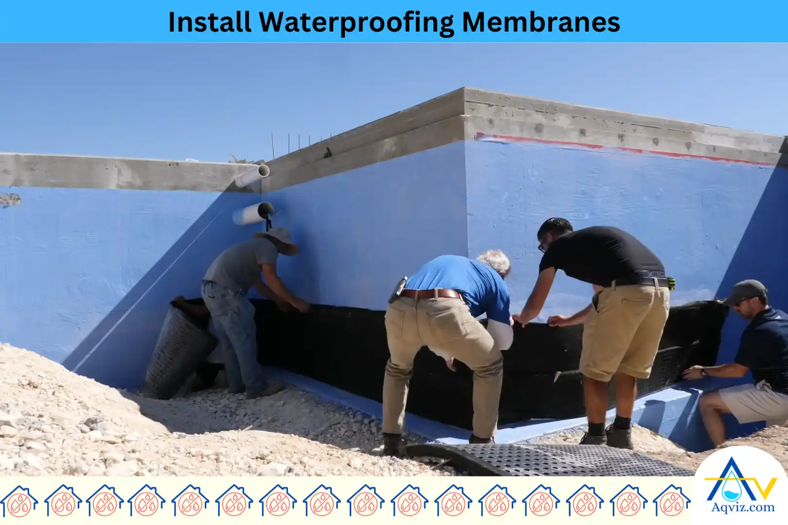 foundation-waterproofing-installing