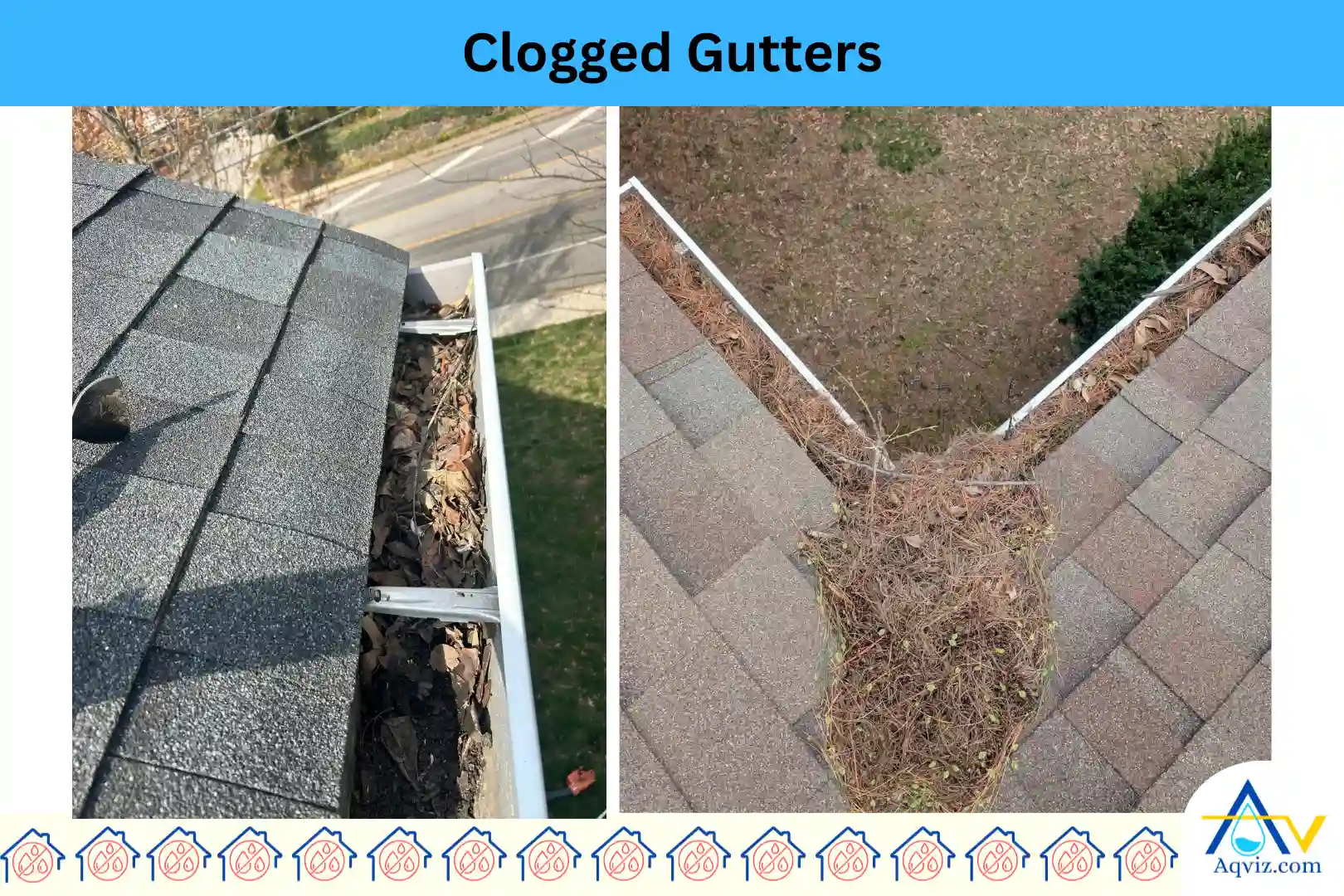 Roof-Clogged-Gutters