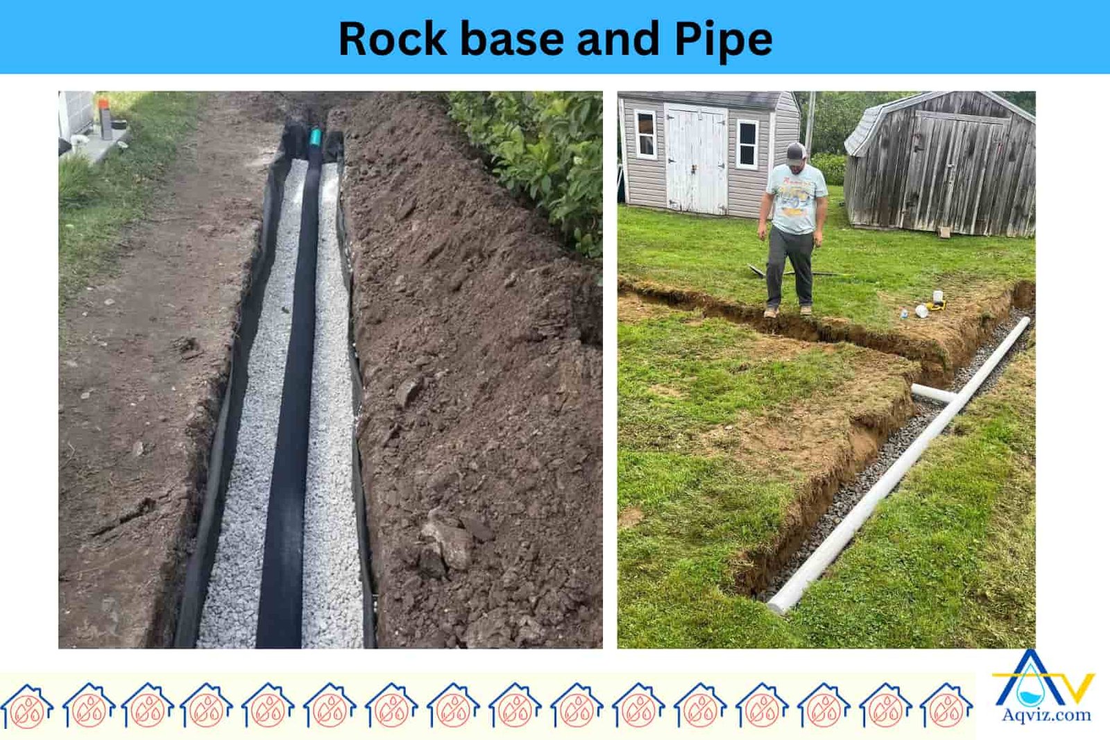 french-drain-rock-base-pipe