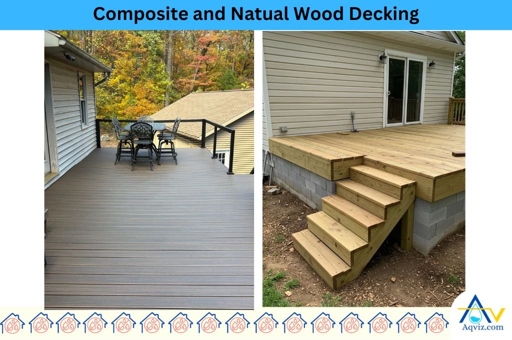 composite and natural wood decking