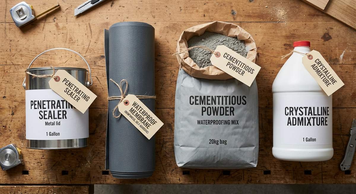 4 methods to waterproof concrete compared