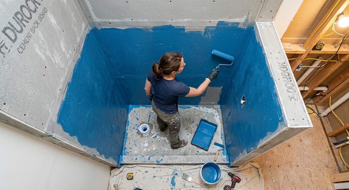 step 3 apply the waterproofing membrane